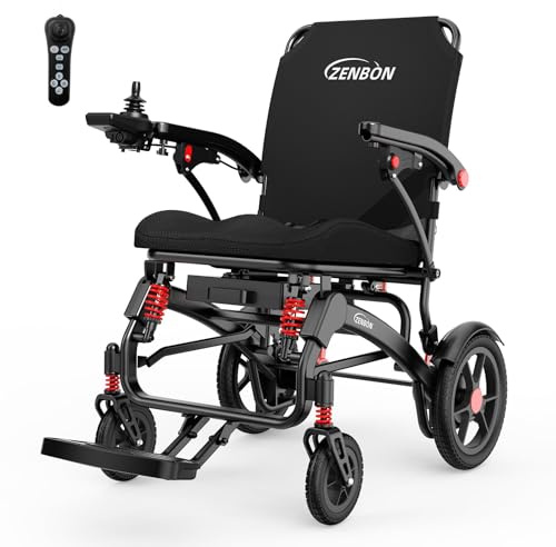 Fauteuil Roulant Electrique Pliable Léger 19 kg: 25 km Fauteuil Roulant électrique avec télécommande – Fauteuils roulants électriques pour Seniors Jusqu’à 150 kg