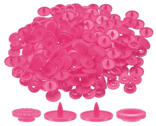 QUARKZMAN 200 Sets Kunststoff Druckknöpfe T5 Runde Resin Nähen Nicht Erforderlich Knopf Kunststoff Druckknopf Befestigungsset Für Kleidung Nähen Regenmantel Windeln Lätzchen Basteln