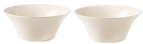 Nff Tazón De Sopa, 1200 Ml, Tazón De Sopa Grande A Rayas De Cerámica, Juego De Tazones For Servir, Adecuado For Sopas, Guisos, Platos De Pasta, Juego De 2