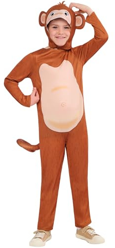 Rubies Official Storybook Monkey Childrens Costume, Kids Fancy Dress, Size 7-8 Years