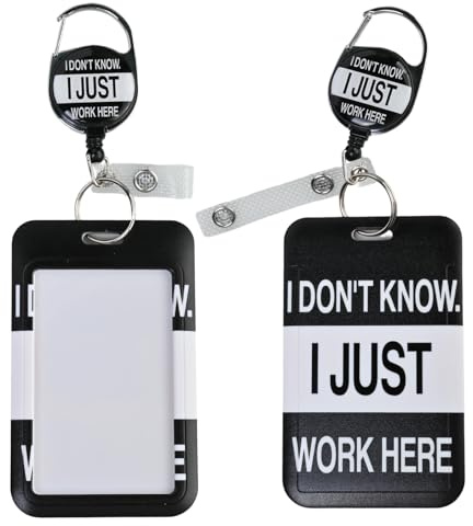 Ausweishüllemit Band, Ausweishalter Kirsch- oder Textdesign, Kartenhülle mit Band und Schlüsselanhänger Ausziehbar, Schlüsselband ID Card Holder (B)