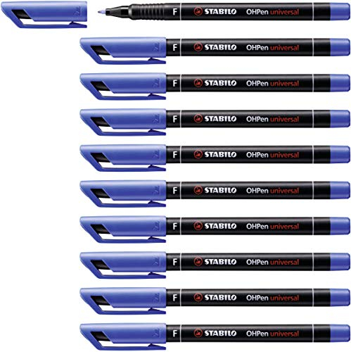 STABILO - Folienstift - OHPen universal - permanent fein - 10er Pack - blau