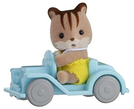 Sylvanian Families 5203 Minibox: Eichhörnchen im Auto - Puppenhaus Spielset