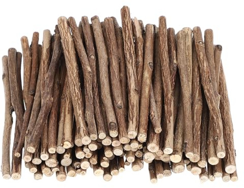 WINOMO 100pcs Holzblock Sticks für DIY Handwerk 10CM langen 0,3-0,5 CM im Durchmesser (Holzfarbe)