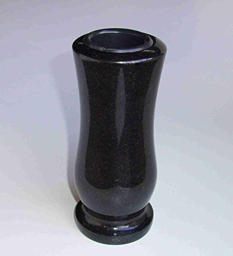 Designgrab Petit vase funéraire en granit, noir suédois SS1, décoration funéraire
