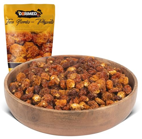 Bacche Di Inca Physalis 100% Naturali, Gusto Piccante E Dolce, Frutto Bacca [1kg]. Frutta Secca Disidratata Naturale Senza Zucchero Aggiunto Di Prima Scelta. Cibo Crudo Di Qualità Superiore - Dorimed
