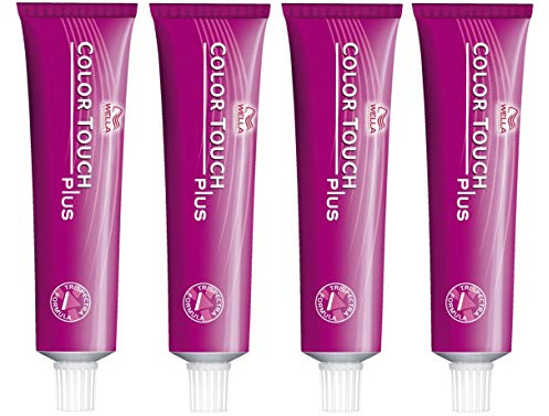 4er Wella Professionals Color Touch Plus 55/07 Hellbraun Intensiv Natur Braun 60 ml