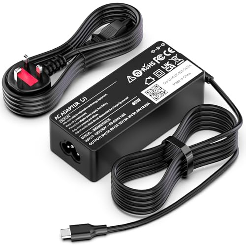 65W USB C Laptop Charger Compatible With Lenovo ThinkPad Chromebook Series | ThinkPad T14 T15 T480s T480 T490 T490s T580 T590 E15 E480 E490 L380 L390 X13 X280, Chromebook C330 300e 500e
