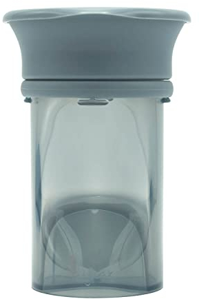 Difrax Trinkbecher 360 Grad – Lernbecher Baby und Kind – Tasse 360 auslaufsicher – mehr als 9 Monate – Ergonomisch – 250 ml – Stein