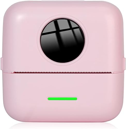 NK tragbare Fotodrucker mit 5 Rollen Thermopapier, multifunktionale Mini-Bluetooth-Drucker für Mobiltelefone, USB-Kabel, kompatibel mit iOS und Android, Weiß
