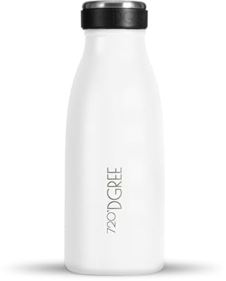 720°DGREE Gourde Acier Inoxydable milkybottle – 350ml, Rouge | Bouteille Isotherme d'eau | Revêtement Durable Parfaite pour Enfants, Sport, l'ecole | Isolée Qualité supérieure