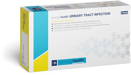 Berkeley Health UTI Self Test Kit - Urinary Tract Infection Home Testing Check - Easy to Follow Urine Screening - 3 Tests - Fast & 99% Accurate