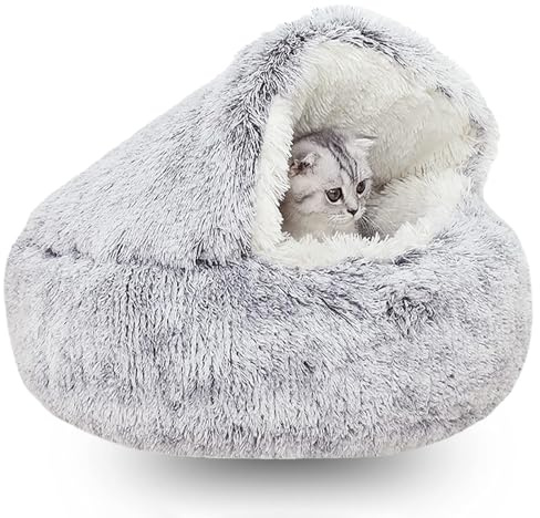 Katzenhöhle Flauschiges Katzenbett Hundehöhle Für Katzen Und Welpen Weich, rutschfest, Waschbares Katzenbett