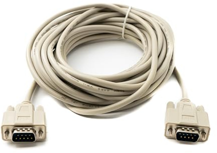 System-S D Sub Câble 10 m 9 broches mâle vers mâle RS232 DB9 Adaptateur Gris