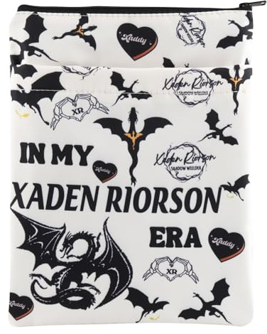 MYSOMY Xaden Riorson Buchhülle Xaden Shadow Daddy Geschenk in My Xaden Riorson Era Book Cover Dragon Book Lover Gifts (Xaden Riorso), (Gay Panic)