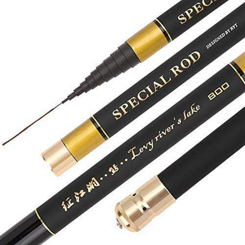 AYKANING Fishing Stipprute,Teleskop Angelrute Hand-Pole Angelrute Ultra Hard Super Light extra lang hohe Kohlenstoff 8/9 / 10/11/12 / 13m Teleskopstabstabstift(13m)