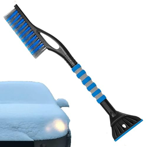 Euyehn Schneebürste fürs Auto,Auto-Schneebürste - Schneebesen und Abnehmbarer Eiskratzer,Robuster Fenster-Schneeschaber, Auto-Schneeräumwerkzeuge für LKW-SUV-Fahrzeugfenster