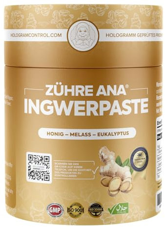 Zühre Ana - Poudre de gingembre, curcuma – pour les rhumes, expectorant pour adultes et enfants, Renforcer naturellement, – Végan