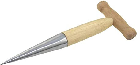 Sosoport Edelstahl Dibber Für Blumenzwiebeln Mit Stabilem Holzgriff Pflanzhilfe Für Aussaat Bohren Und Umpflanzen Langlebiges Gartenwerkzeug Für Hobbygärtner Und Profis