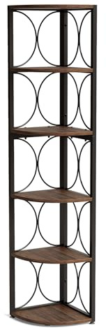 LITTLE TREE 66.9 Corner Shelf Stand, Ladder Etagere Display Bookshelf, 5-Tier Freestanding Shelves for Small Spaces, Living Room, Bedroom, Bathroom