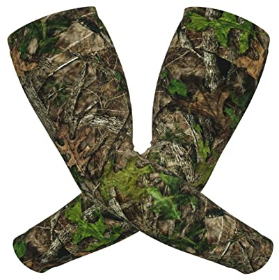 Dwerfsdf Manguitos unisex ligeros de enfriamiento para brazos, camuflaje, caza, verde, de compresión, para actividades al aire libre, Como se muestra en la imagen, Talla única