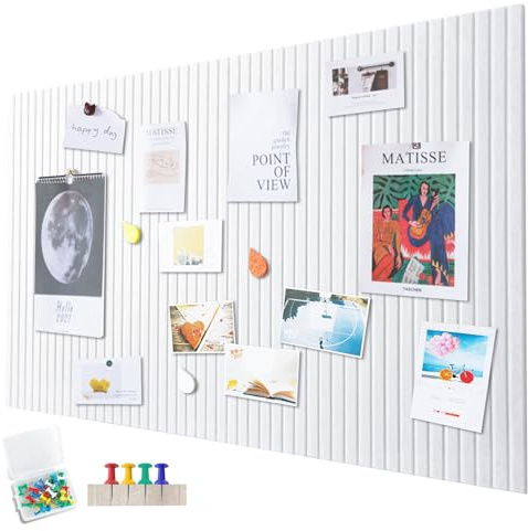 Tablón de anuncios de fieltro grande, autoadhesivo, 120 x 90 cm, tablero decorativo de fieltro, 0,9 cm de grosor, pizarra plegable para fotos, tableros de notas, tableros de anuncios, decoración de