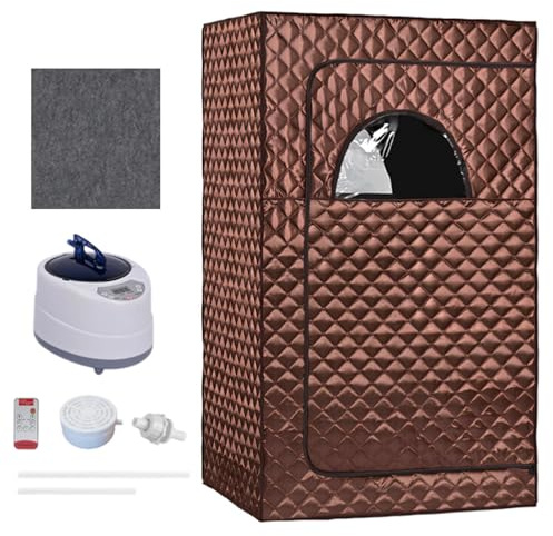 CAOJS Sauna a vapore portatile pieghevole, tenda Sauna personale con generatore di vapore da 1000 W e 2 litri e 9 livelli di riscaldamento, Include tappetino per Sauna e telecomando, per il Relax