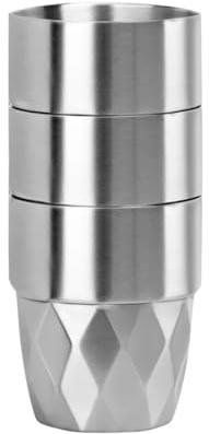 WLIHDB Kopp i rostfritt stål, 3-pack, 300 ml, rostfritt stål, dubbla väggkoppar, tumlare, stapelbara vattenglas, isolerade metallkopp, dricksverktyg för camping, hem för hem, restauranger, resor