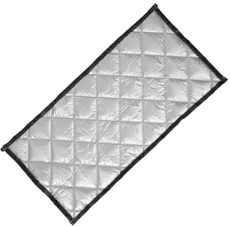 Lärmschutzvorhang 119x79cm Silber, Doppelseitig Verdunkelnd | Oxford Stoff mit Verdickter Baumwolle, Schallabsorbierend und Echoarm, für Fenster