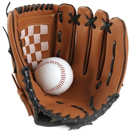 Baseballhandske utomhussport baseballhandske Catcher Softball praktisk träningsutrustning vänster hand för barn/tonåringar/vuxna (12,5 tum vuxna)