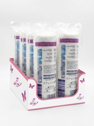 Dischetti Struccanti Rotondi Classici 100% Cotone, Set da 6 o 12 Confezioni da 80 Pezzi, Per un Totale di 480 o 960 Unità (Set da 6 Confezioni)