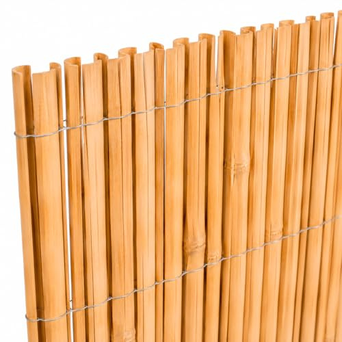 Arella In Bamboo Naturale A Canna Spaccata Per Recinzione E Privacy Decorazione Giardino Balcone Canniccio Frangivento Resistente Bambù Con Filo Metallico 1 X 3 Metri