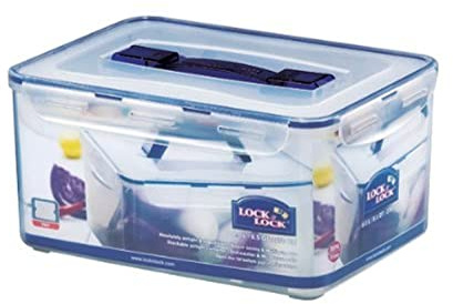 LocknLock Handy Rect. 8ltr incl. Freshness Tray (315 x 230 x 150mm), Clear/Blue