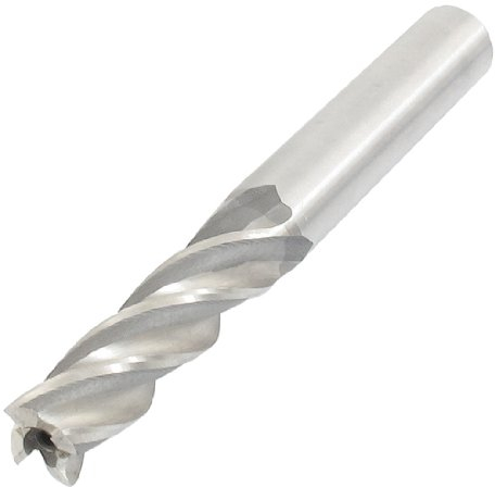 sourcingmap 11mmx12mmx95mm 4 Flutes HSS-AL End Mill Milling Cutter Tool Straight Shank
