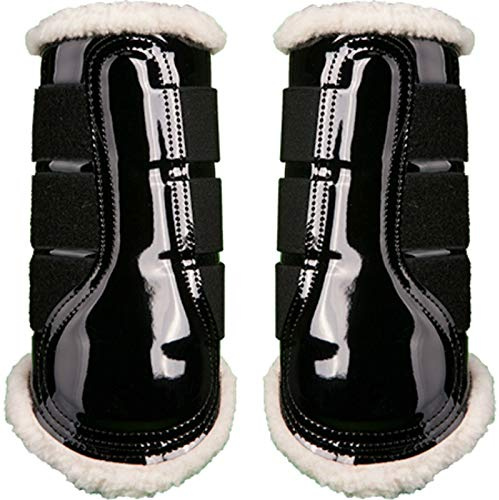 HKM 547989 HKM Gamaschen - Comfort Lack -, weich gefüttert (schwarz, M)