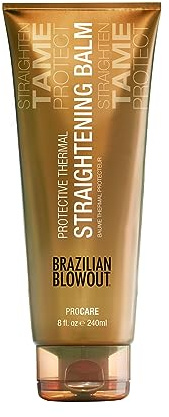 Brazilian Blowout Protective Thermal Straightening Balm 8 fl oz for Dry Frizzy Hair