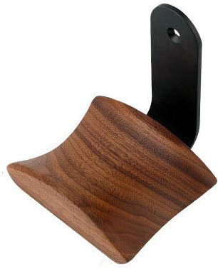 KiaoTime Support de casque en bois de noyer avec crochet pour casque de bureau, ruban adhésif sous le bureau, support de casque pour audio, studio et jeux de toutes tailles (support mural)