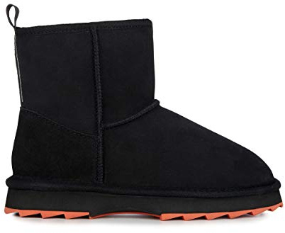 EMU Australia Sharky Mini Bottes en Peau de Mouton pour Femme, Black Crimson, 40 EU