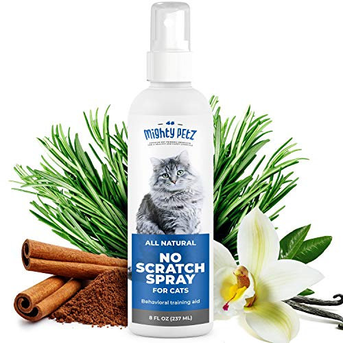 Cat Repellent Spray for Furniture for Indoor and Outdoor Use – No Cat Scratching Spray – 100% Natural and Alcohol Free Cat Deterrent – Cat Spray Behavioral Training Aid –– Couch Protector, 8 oz