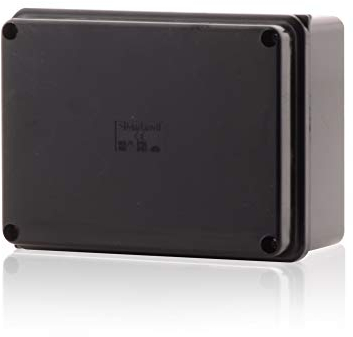 Intratec scatola di installazione IP65-150x110x70mm, nero RAL 9005, ABS anti-UV, involucro vuoto, per interno ed esterno