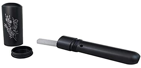 AROFLORA - Stick Inhalateurs d'Huiles Essentielles Prêts-à-Respirer et sa Mèche en Coton - En Aluminium Garanti à Vie - Couleur Grise