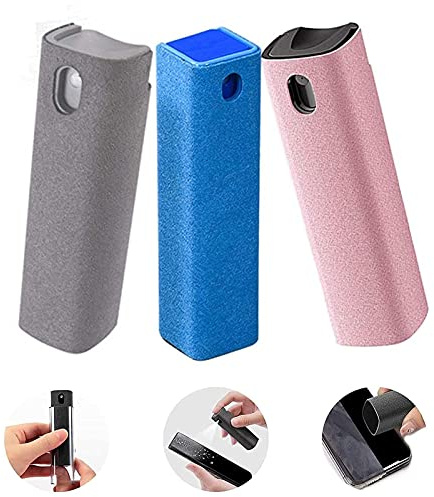 Nihexo 3 In 1 Fingerprint-Proof Screen Cleaner, Reusable Screen Cleaner, All-in-One Screen Cleaner Spray Wipe for All Phones, Laptop and Tablet Screens (Gray)