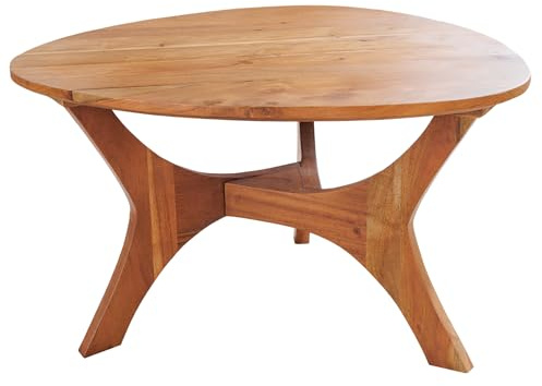 Couchtisch ARCHITECTURE 70cm - natur - Akazienholz Beistelltisch | Massiv, Handgefertigt, individuelle Maserung, stabile Konstruktion, natürliche Optik, Handarbeit