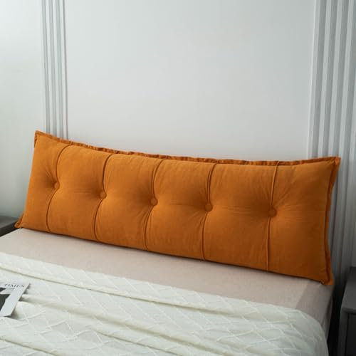 F,100x45x15cm, Rückenkissen Keilkissen Für Bett Und Sofa Weich Hautfreundlich Lendenkissen Bett-Rückenstütze Kopfteil Lesekissen Zur Unterstützung Der Lendenwirbelsäule