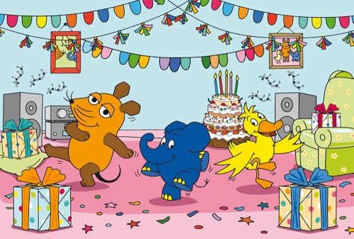 Schmidt 56537 Die Maus, Elefantastische Party, 100 Teile Kinderpuzzle