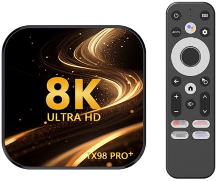 CHROX Android 13.0 TV Box, TX98 PRO + 4GB RAM 64GB ROM RK3528 Cortex-A53 Smart TV Box 2.4G/5G Dual Band with BT 5.0 3D/HDR10, 8K Ultra HD Set Top Box,2GB+16GB
