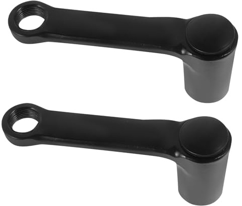 JECOMPRIS Juego de Bielas de Bicicleta de Montaña Negro de Metal, Brazo de Manivela Mecanizado de Precisión y Fácil Limpieza para Ciclismo y Ejercicio, 2 Piezas