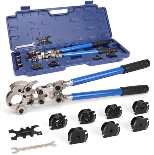 iCrimp Copper Tube Press Tool 1/4-7/8 for HVAC/R Refrigerant Lines, O-Ring Sealed Solderless Fitting Connection