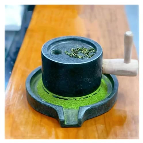 Moulin à pierre manuel, petit moulin à grain en pierre, machine de broyage de poudre de thé Matcha, facile à utiliser, moulin à grain manuel pour grains de café/betteraves de figuier de Barbarie