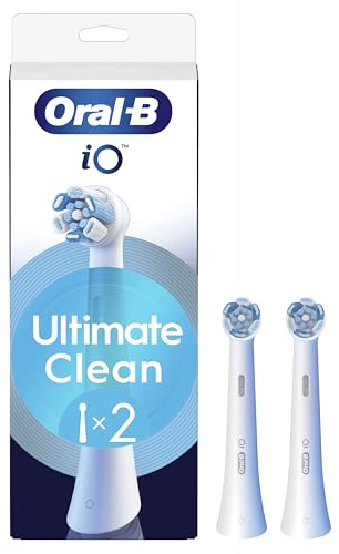 Oral-B iO Series Ultimate Clean, Cabezales de cepillo redondos de repuesto originales, con cerdas entrecruzadas para una limpieza profunda avanzada y eliminación de placa, diseñado para cepillos de